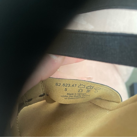 Gabor Black Suede Espadrille Wedge Sandals 5 - Picture 6 of 6